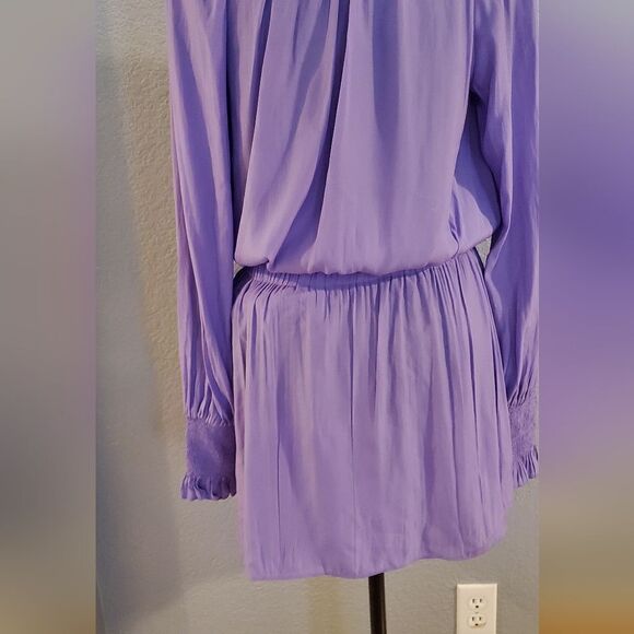 Ramy Brook Brin Tassel Tie Neck Dress Women’s Purple Orchid Lilac – Boho Chic - Picture 8 of 14